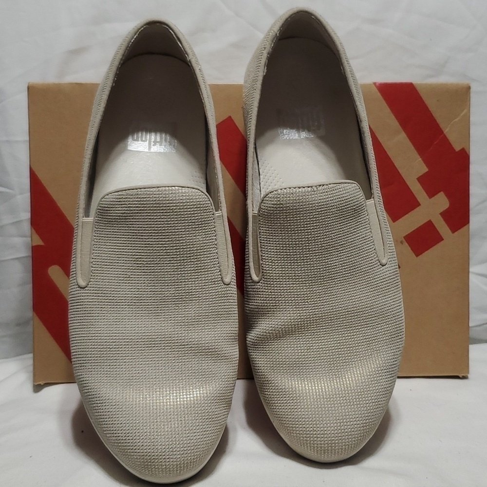 Fitflop cream houndstooth print superskate iob